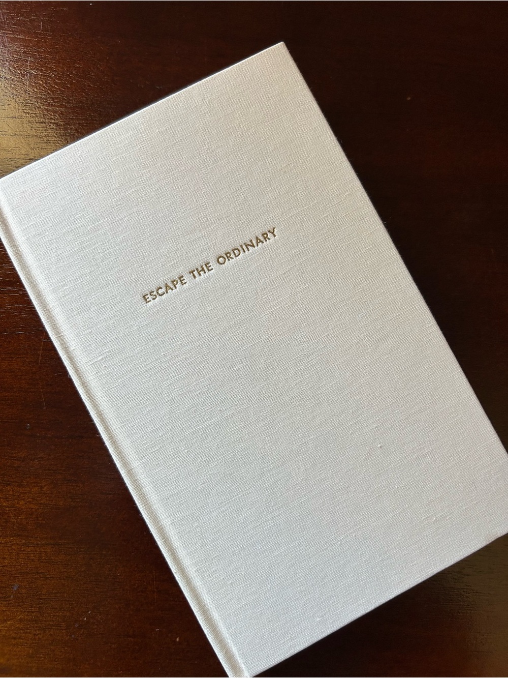 Kate Spade “Escape the Ordinary” White Linen Journal
